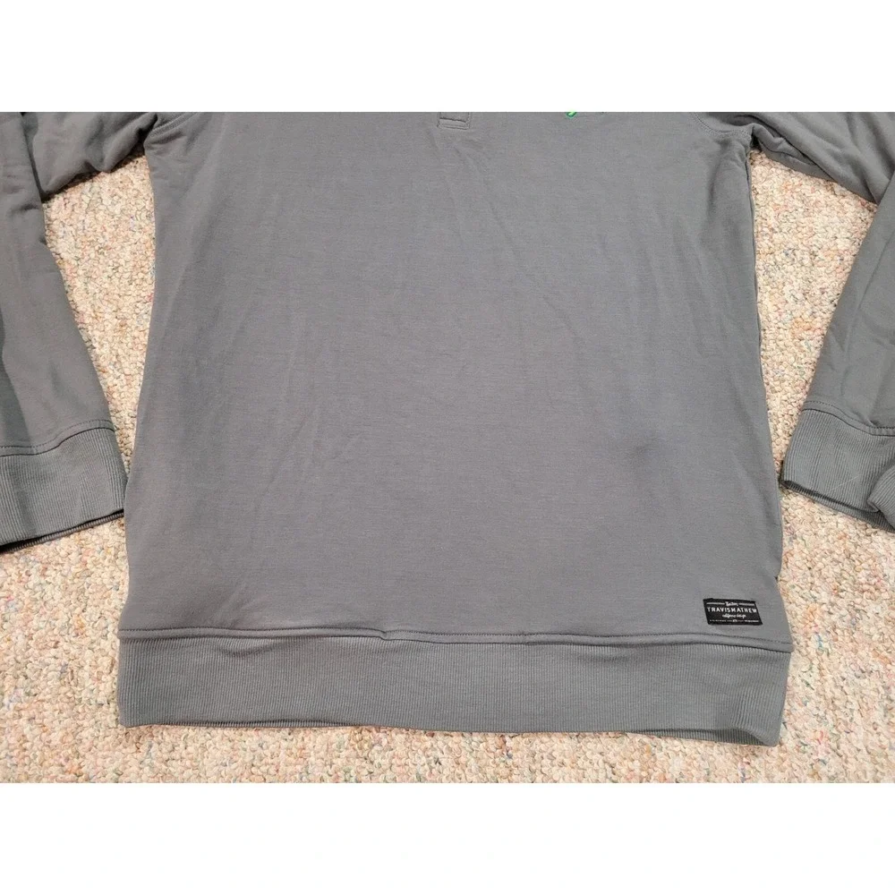 Travis Mathew Sweater Mens Medium‎ Grey Quarter Zip Pullover Golf Performance